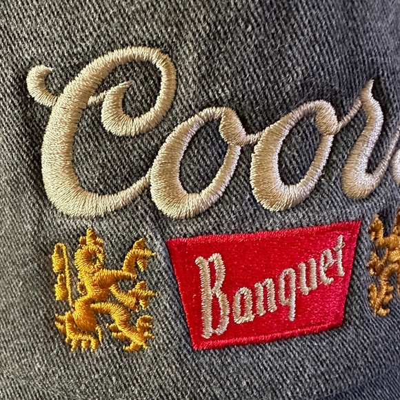 Lucky Brand Coors Banquet Gray Black Hat Cap - Picture 2 of 12